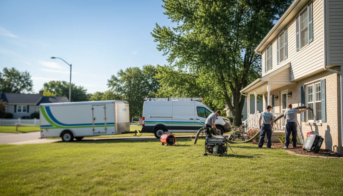 Flooded Basement Restoration And Cleanup With Repair in Wood River, IL near me